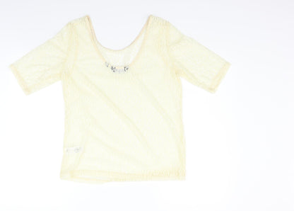 Womens UK Size 16 Dorothy Perkins Yellow Basic Blouse