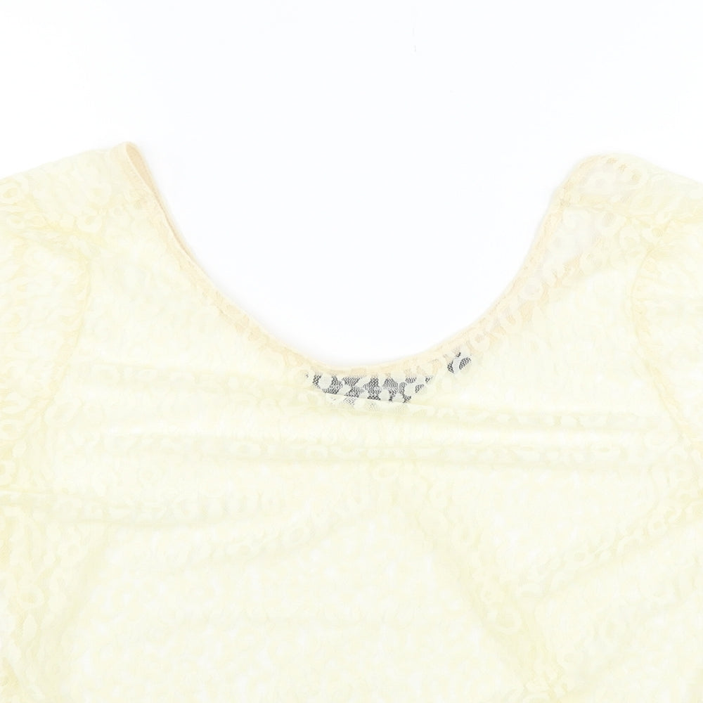 Womens UK Size 16 Dorothy Perkins Yellow Basic Blouse