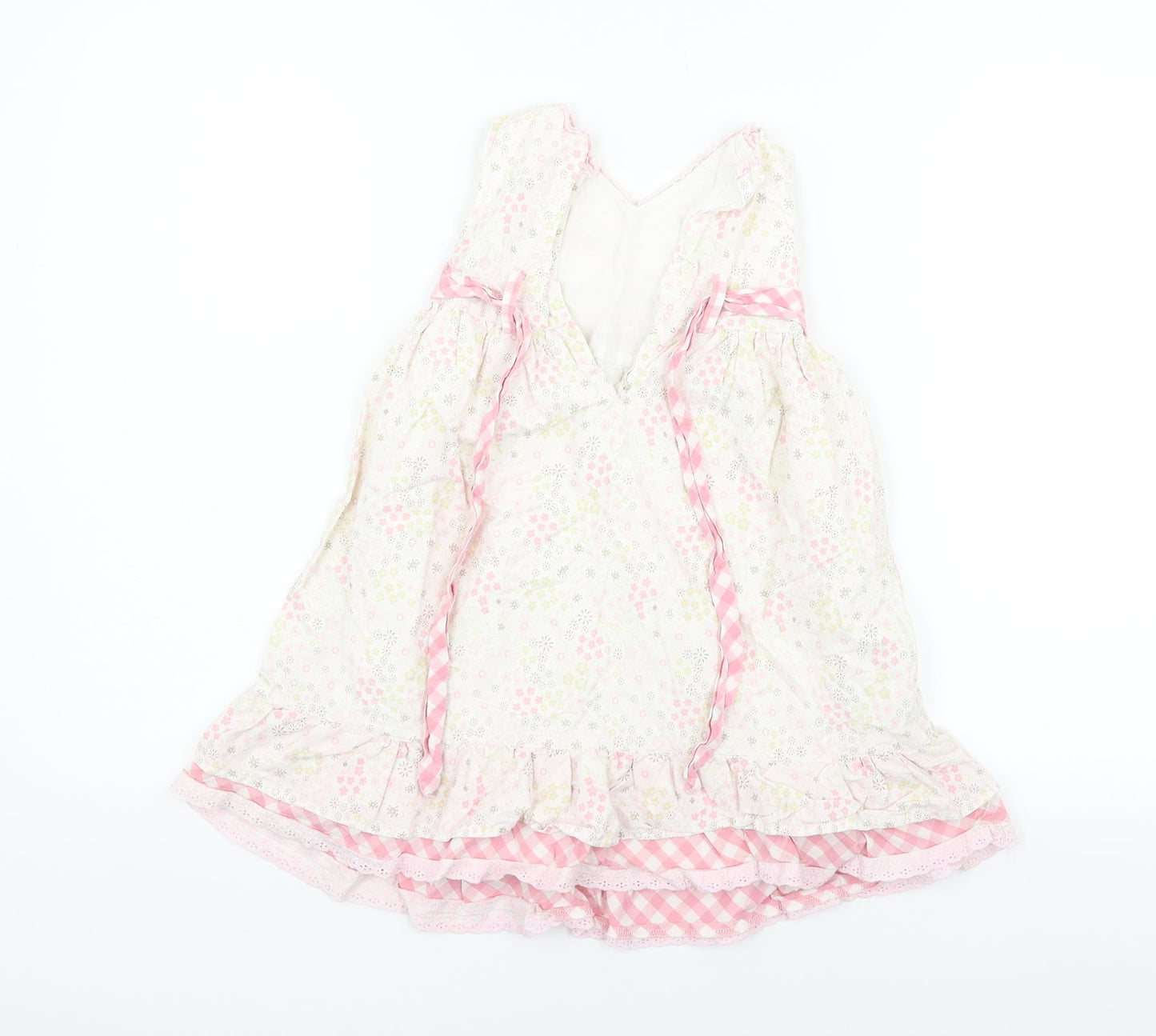Matalan Girls Pink Check  Fit & Flare  Size 2-3 Years