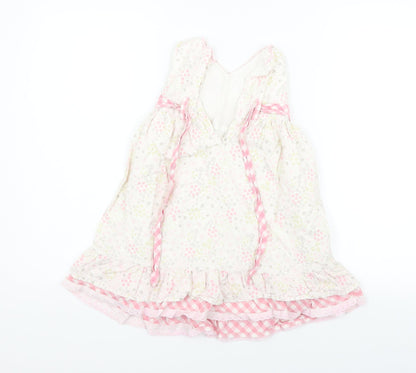 Matalan Girls Pink Check  Fit & Flare  Size 2-3 Years