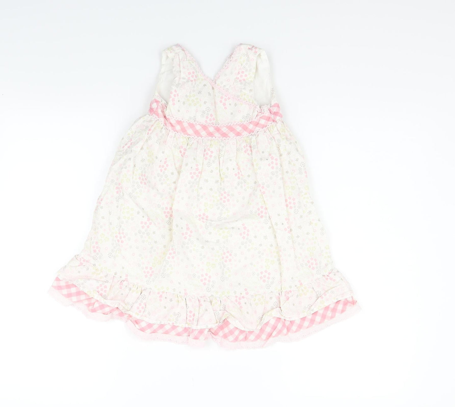 Matalan Girls Pink Check  Fit & Flare  Size 2-3 Years