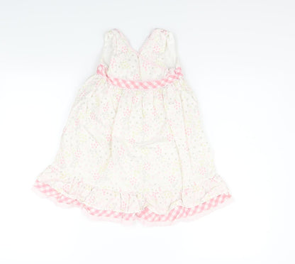 Matalan Girls Pink Check  Fit & Flare  Size 2-3 Years