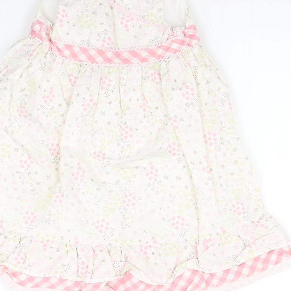 Matalan Girls Pink Check  Fit & Flare  Size 2-3 Years