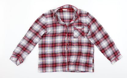 Marks and Spencer Womens Red Check  Basic Button-Up Size 12