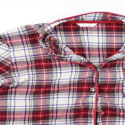 Marks and Spencer Womens Red Check  Basic Button-Up Size 12