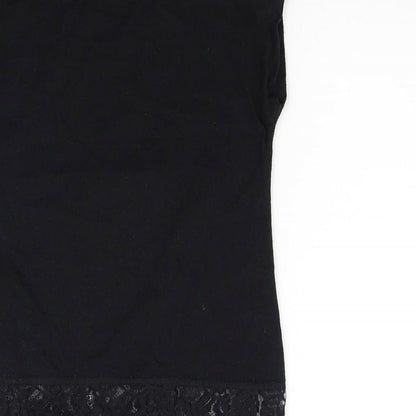 F&F Girls Black   Basic T-Shirt Size 6-7 Years