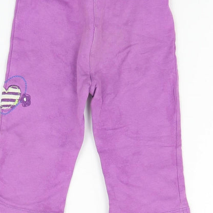 bc baby Girls Purple   Jogger Trousers Size 6-9 Months