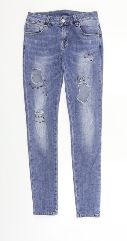 Womens UK Size S jeans Regular Fit Straight Blue Jeans