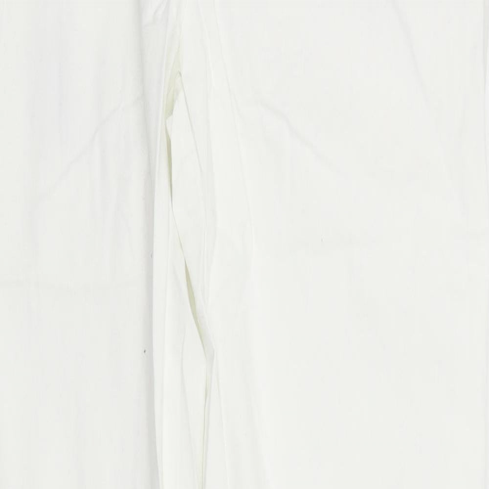 Womens UK Size L deniem & co Regular Fit  White Trousers