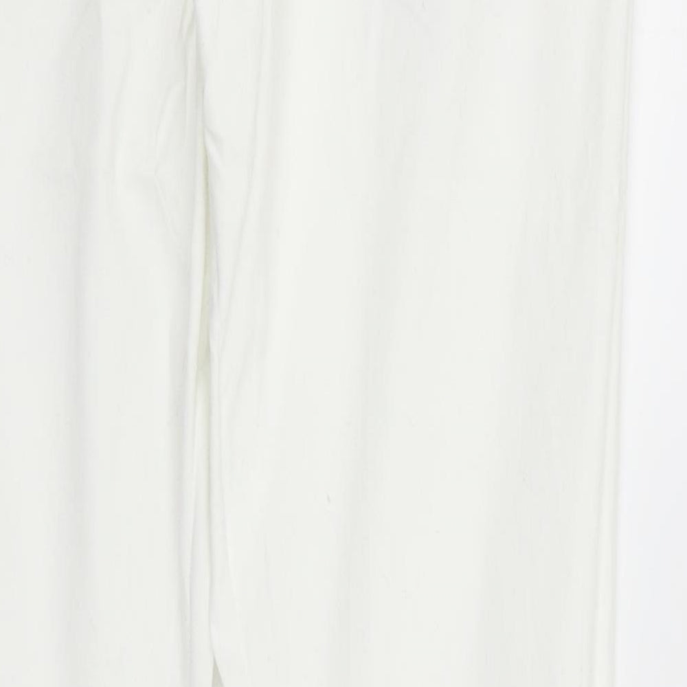 Womens UK Size L deniem & co Regular Fit  White Trousers