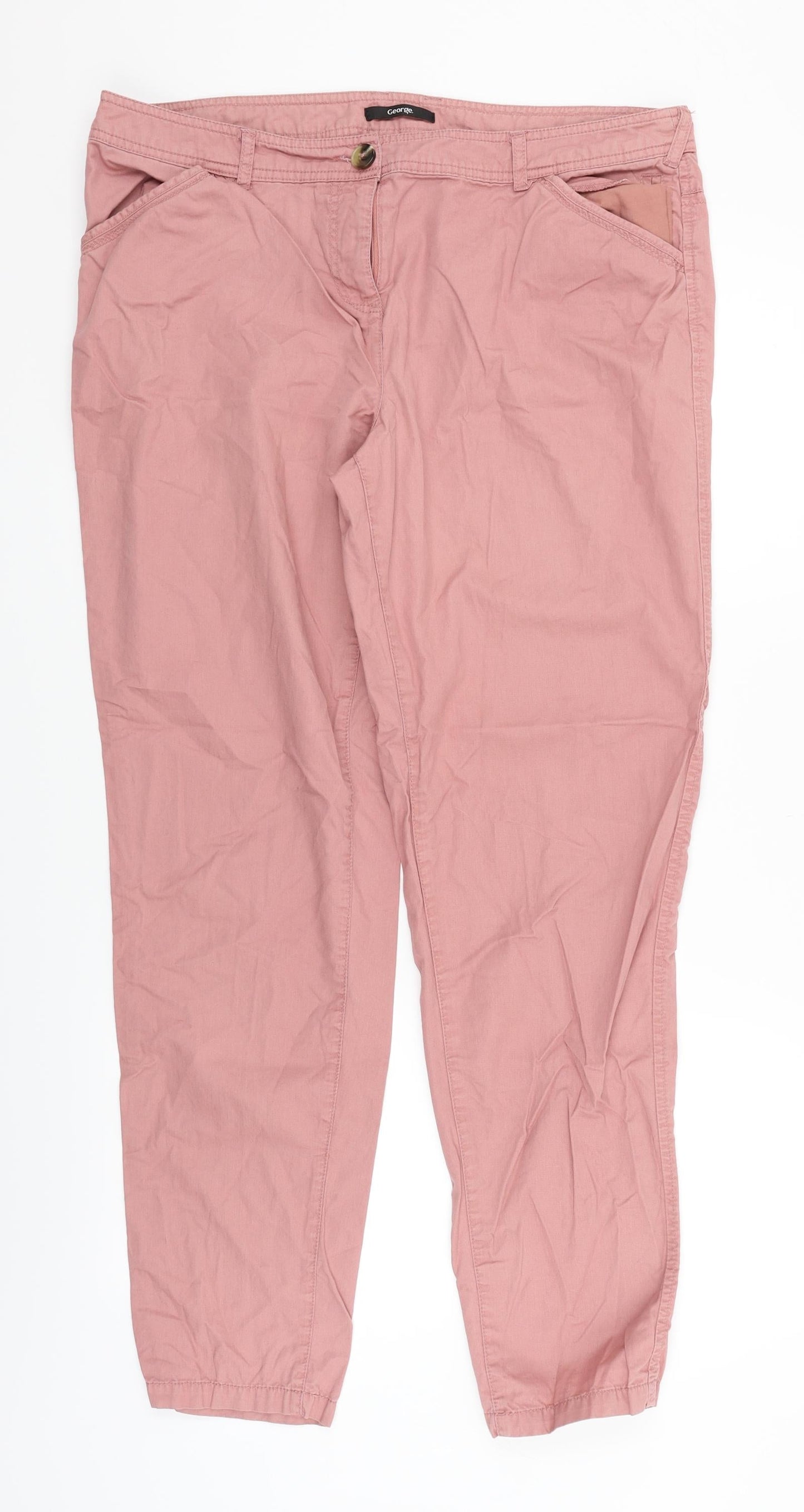 George Mens Pink   Trousers  Size 16 L29 in