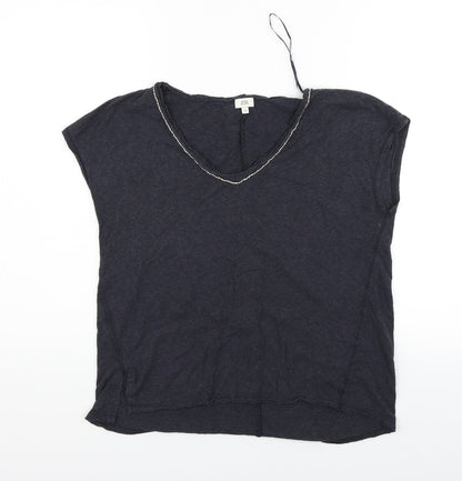 Womens UK Size 10 River Island Blue Basic T-Shirt