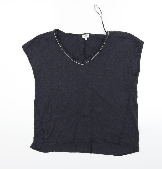 Womens UK Size 10 River Island Blue Basic T-Shirt