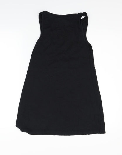 deniem & co Womens Black Floral  Fit & Flare  Size 8