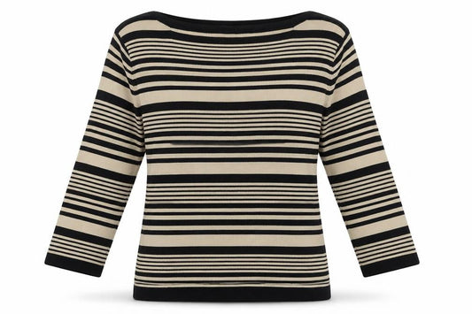 Bonmarché Womens Beige Striped  Pullover Jumper Size M