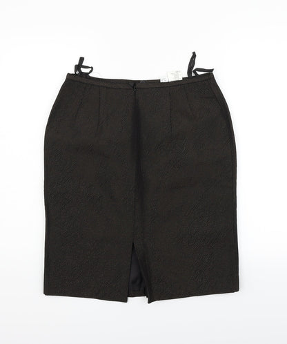 MADELENE Womens Black   Flare Skirt Size 14
