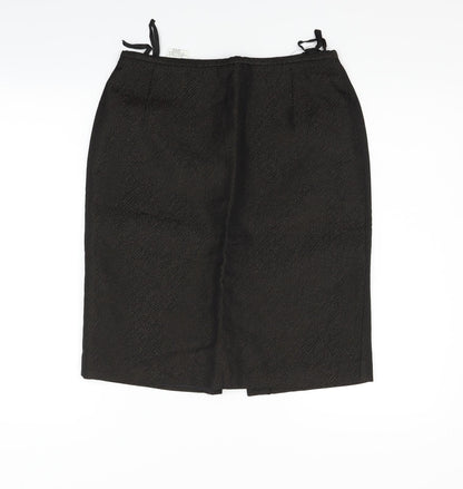 MADELENE Womens Black   Flare Skirt Size 14