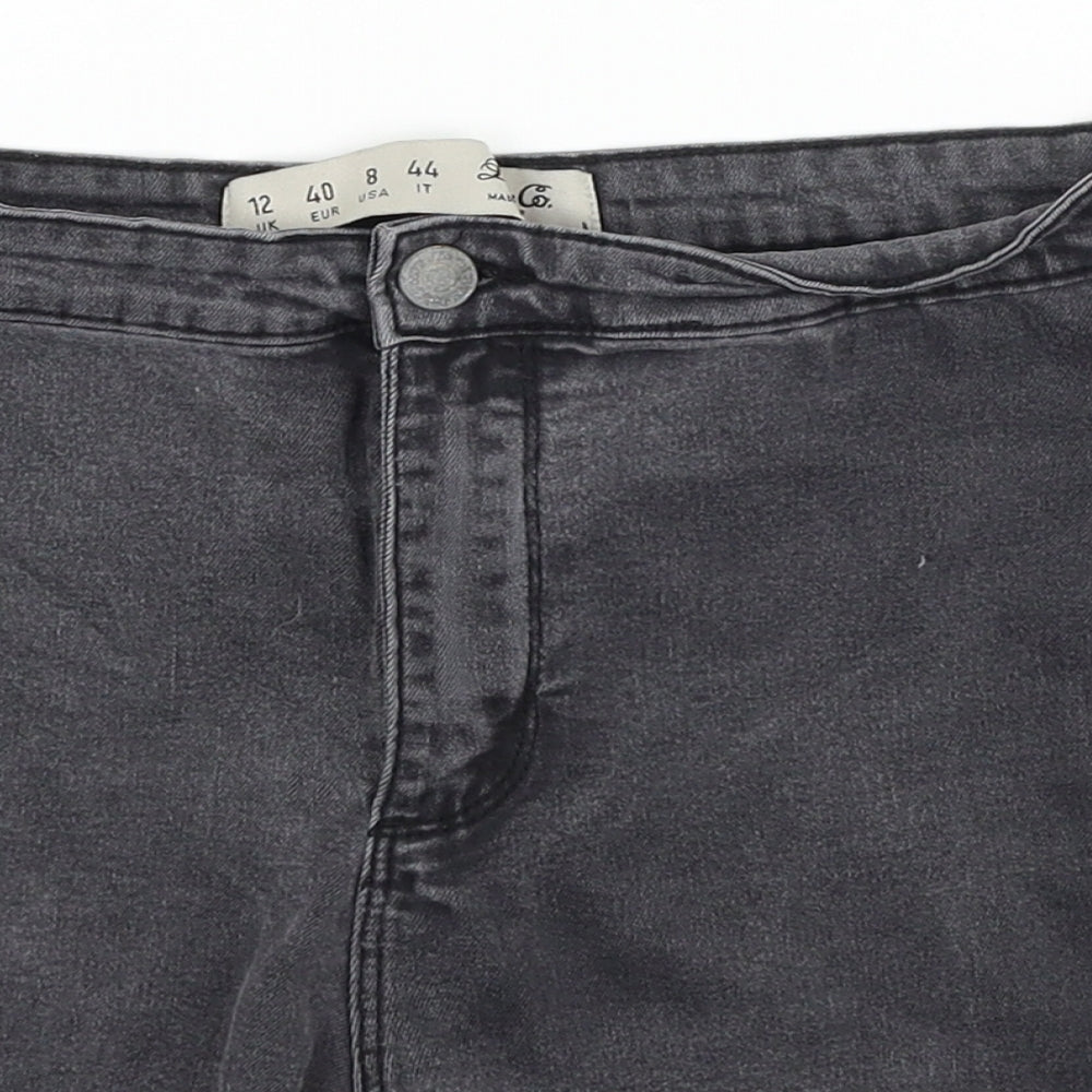 deniem & co Womens Grey   Hot Pants Shorts Size 12