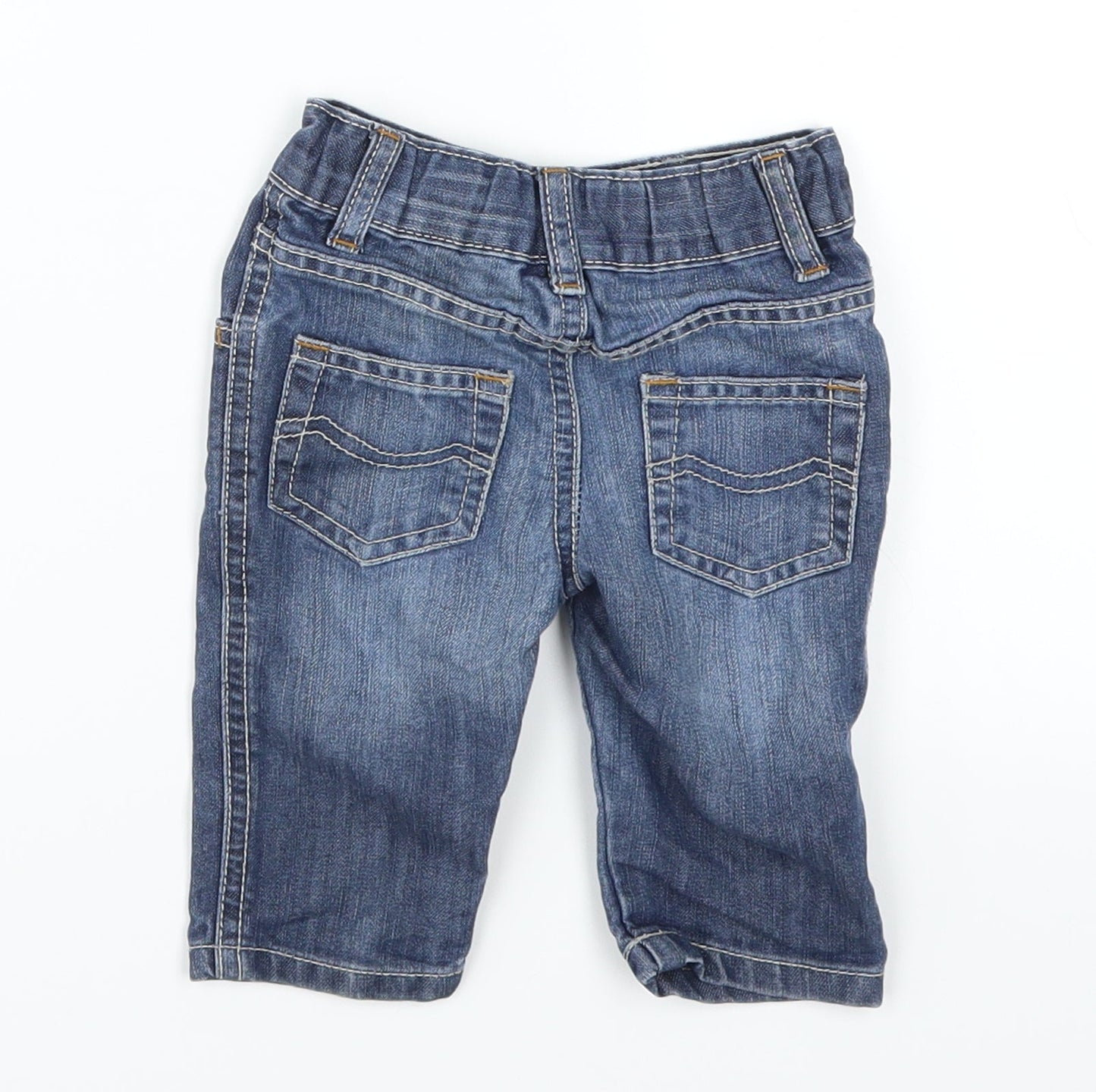Matalan Baby Blue  Denim Cargo Jeans Size 3-6 Months