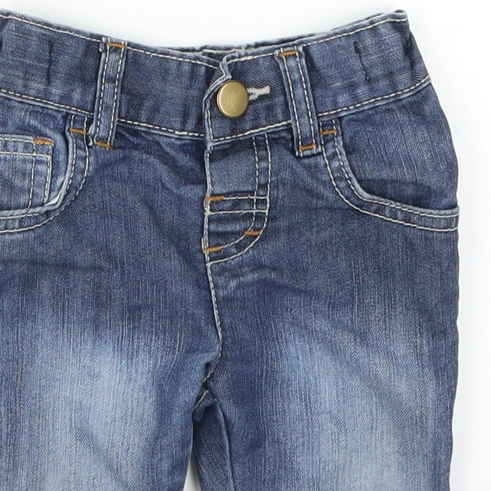 Matalan Baby Blue  Denim Cargo Jeans Size 3-6 Months