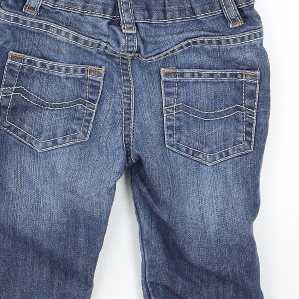 Matalan Baby Blue  Denim Cargo Jeans Size 3-6 Months