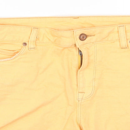 ASOS Womens Orange  Denim Cut-Off Shorts Size 32 in - Distressed Hem