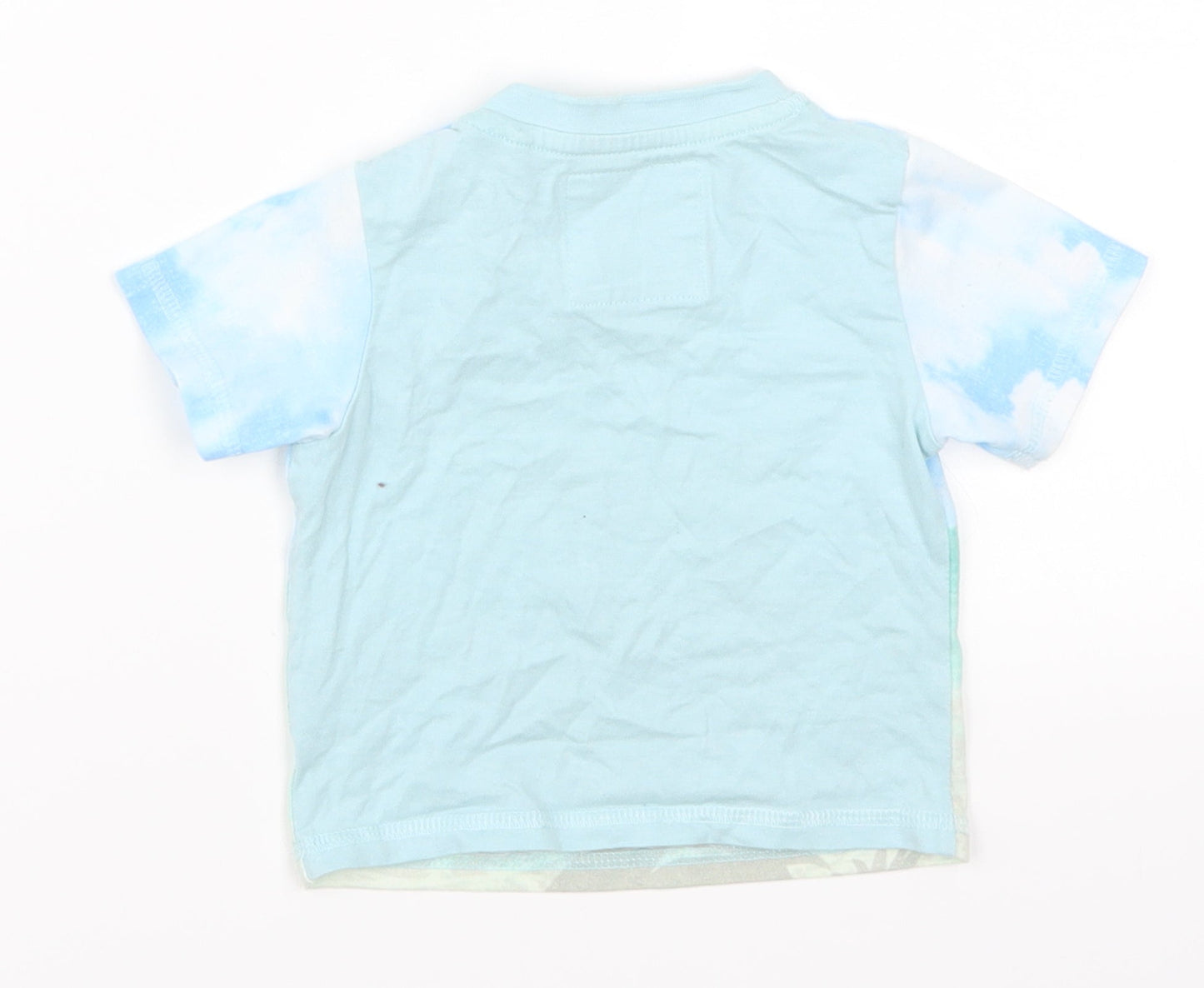TU Baby Blue   Basic T-Shirt Size 0-3 Months  - Pineapples on the Beach