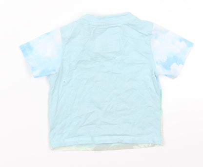 TU Baby Blue   Basic T-Shirt Size 0-3 Months  - Pineapples on the Beach