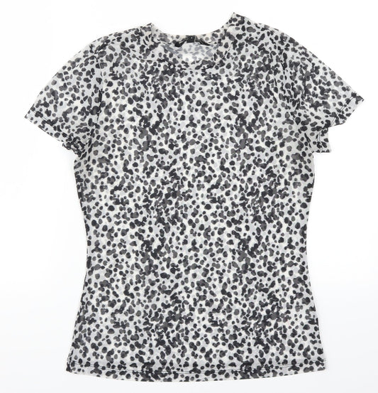 Womens UK Size 8 NEXT Grey Basic T-Shirt