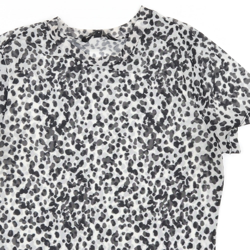 Womens UK Size 8 NEXT Grey Basic T-Shirt