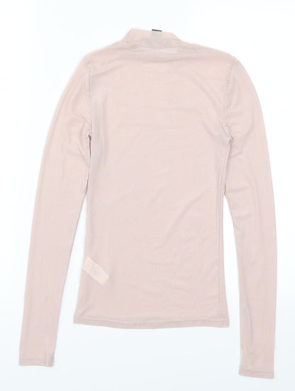 Primark Womens Pink  Mesh Basic T-Shirt Size 4
