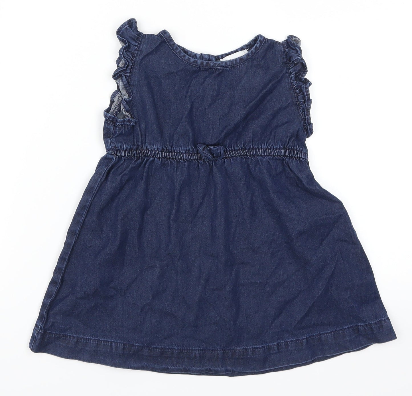 Essential Girls Blue  Denim Skater Dress  Size 2 Years