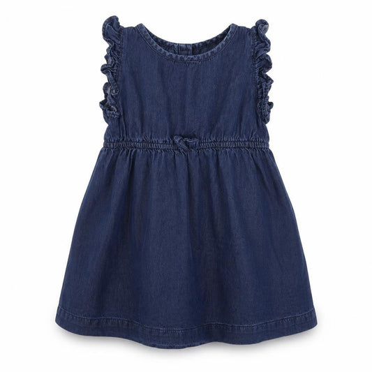 Essential Girls Blue  Denim Skater Dress  Size 2 Years