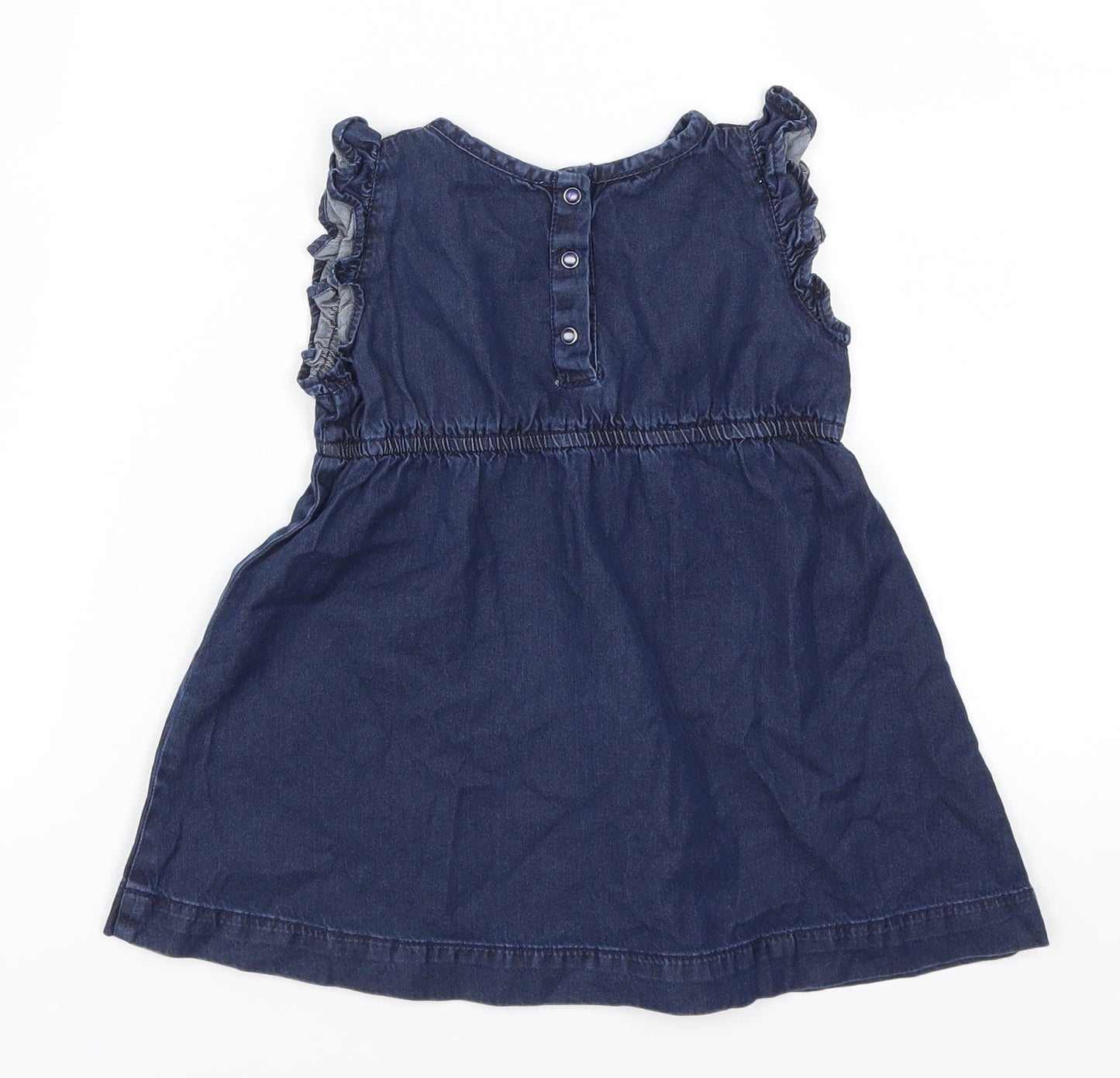 Essential Girls Blue  Denim Skater Dress  Size 2 Years