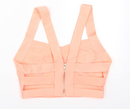 WOW Couture Womens Pink   Cropped Tank Size L  - Coral Coloured