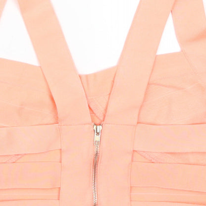 WOW Couture Womens Pink   Cropped Tank Size L  - Coral Coloured