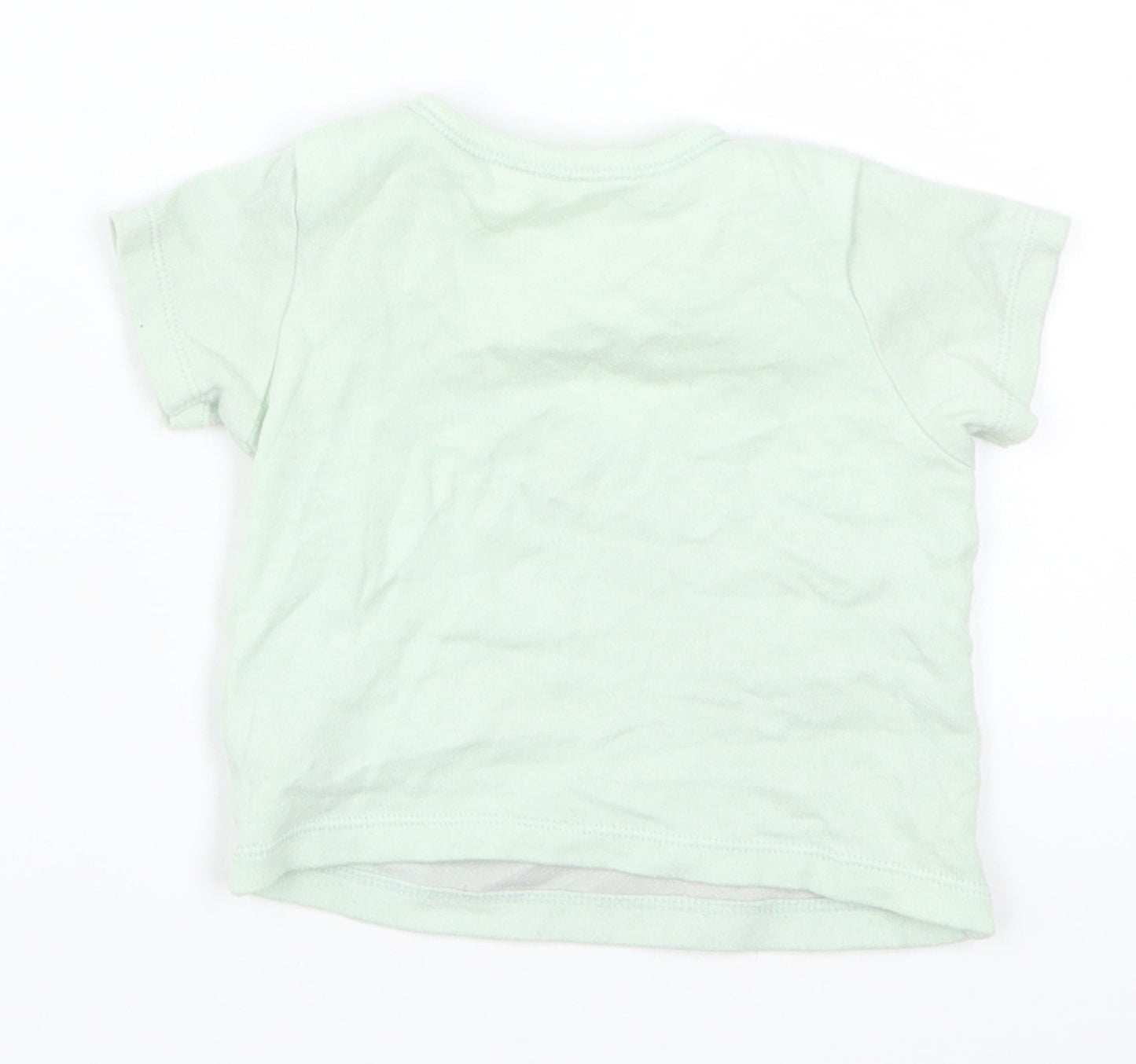Nutmeg Girls Green   Basic T-Shirt Size 3-6 Months  - Sleepy Snuggles Bunny
