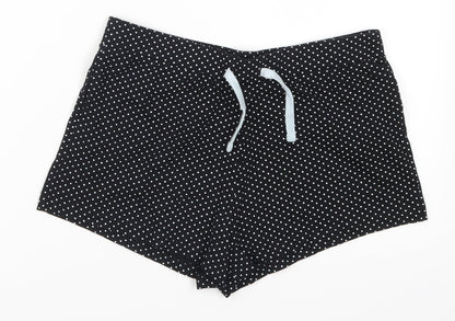 New Look Girls Black Polka Dot  Sweat Shorts Size M