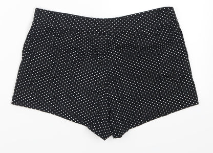New Look Girls Black Polka Dot  Sweat Shorts Size M