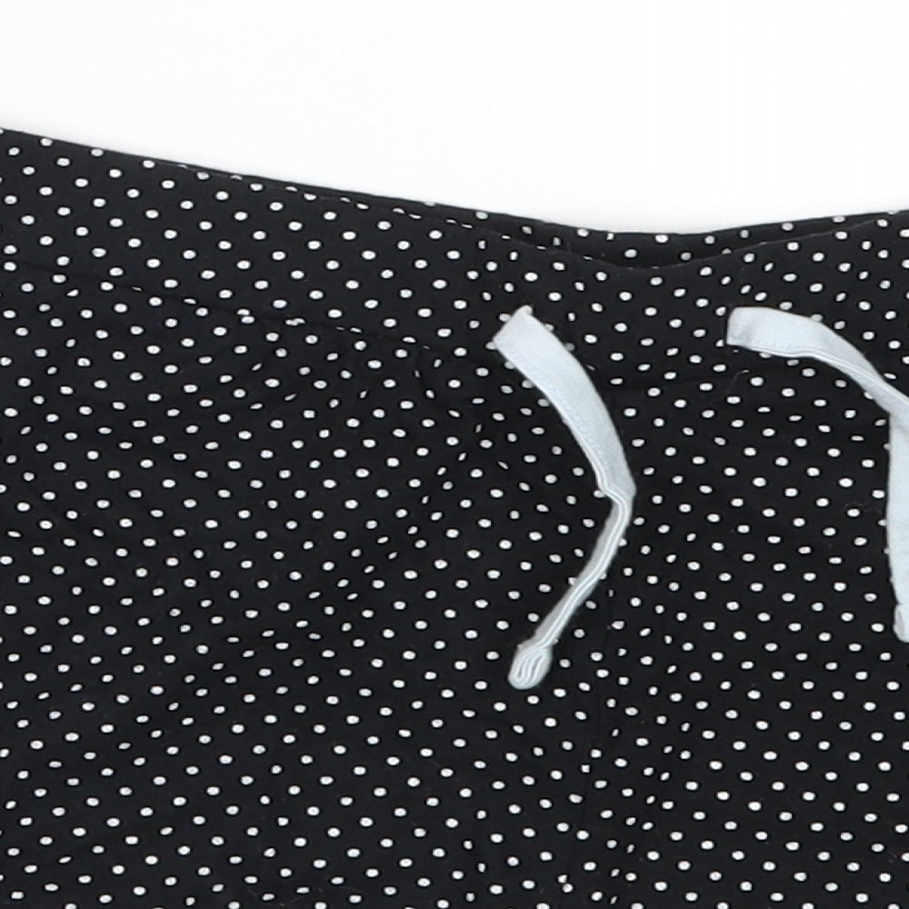 New Look Girls Black Polka Dot  Sweat Shorts Size M