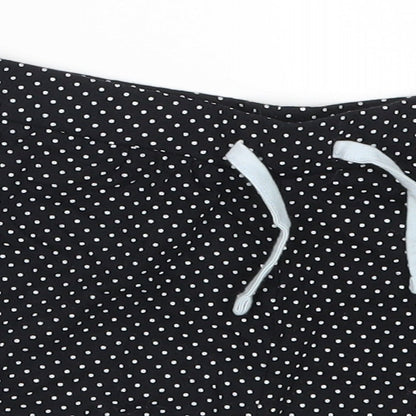 New Look Girls Black Polka Dot  Sweat Shorts Size M