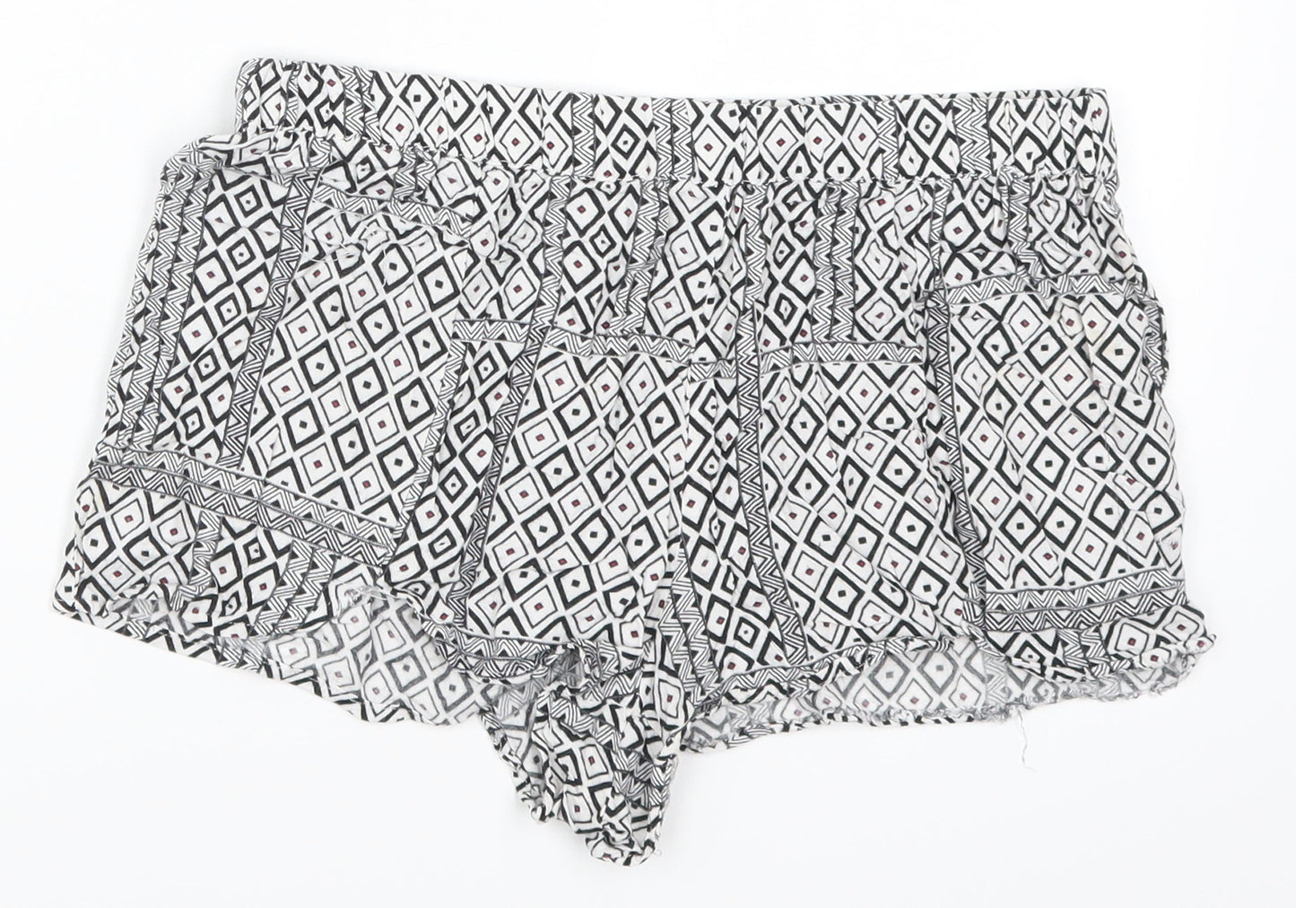 Papaya Womens Grey Geometric  Mom Shorts Size 8