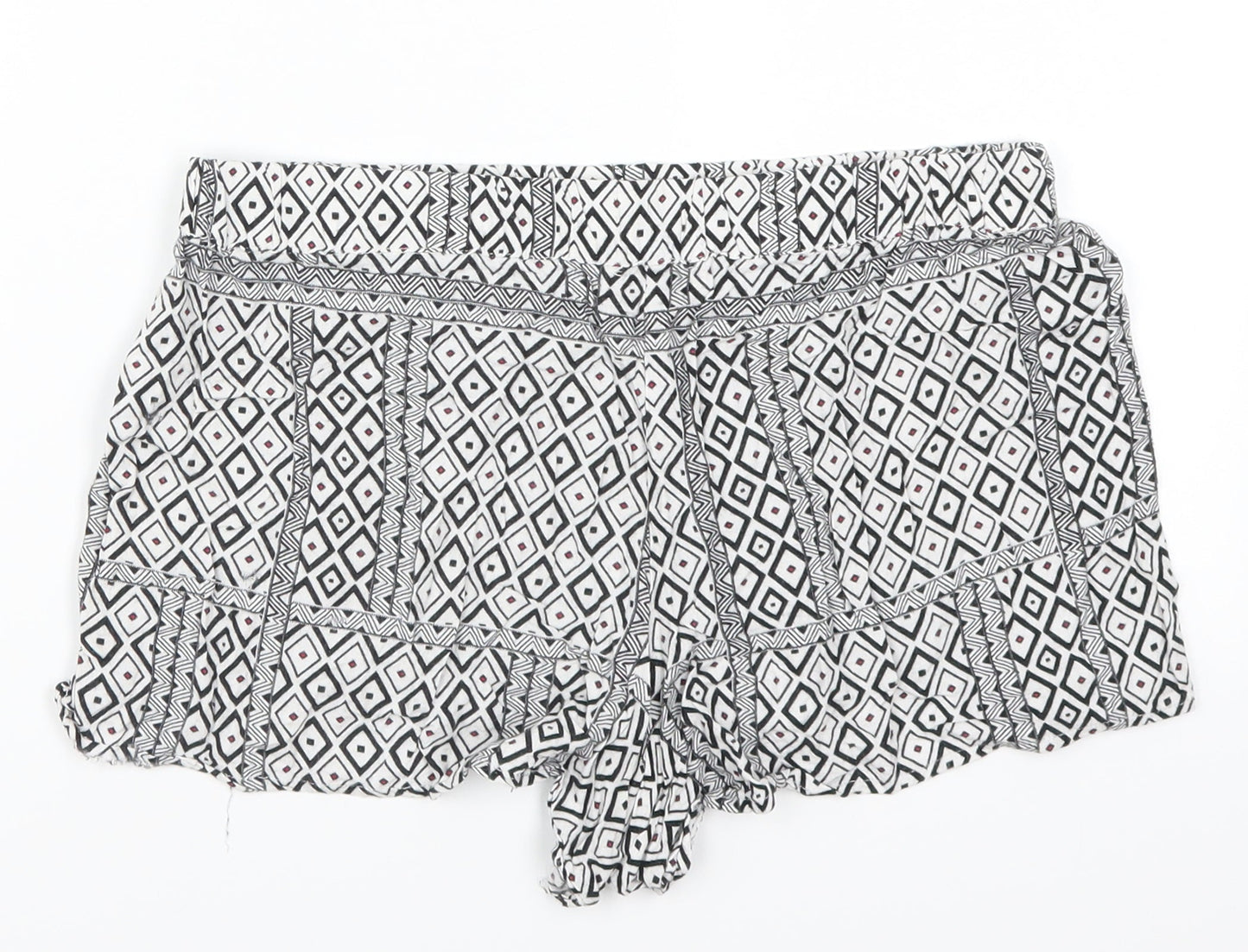 Papaya Womens Grey Geometric  Mom Shorts Size 8