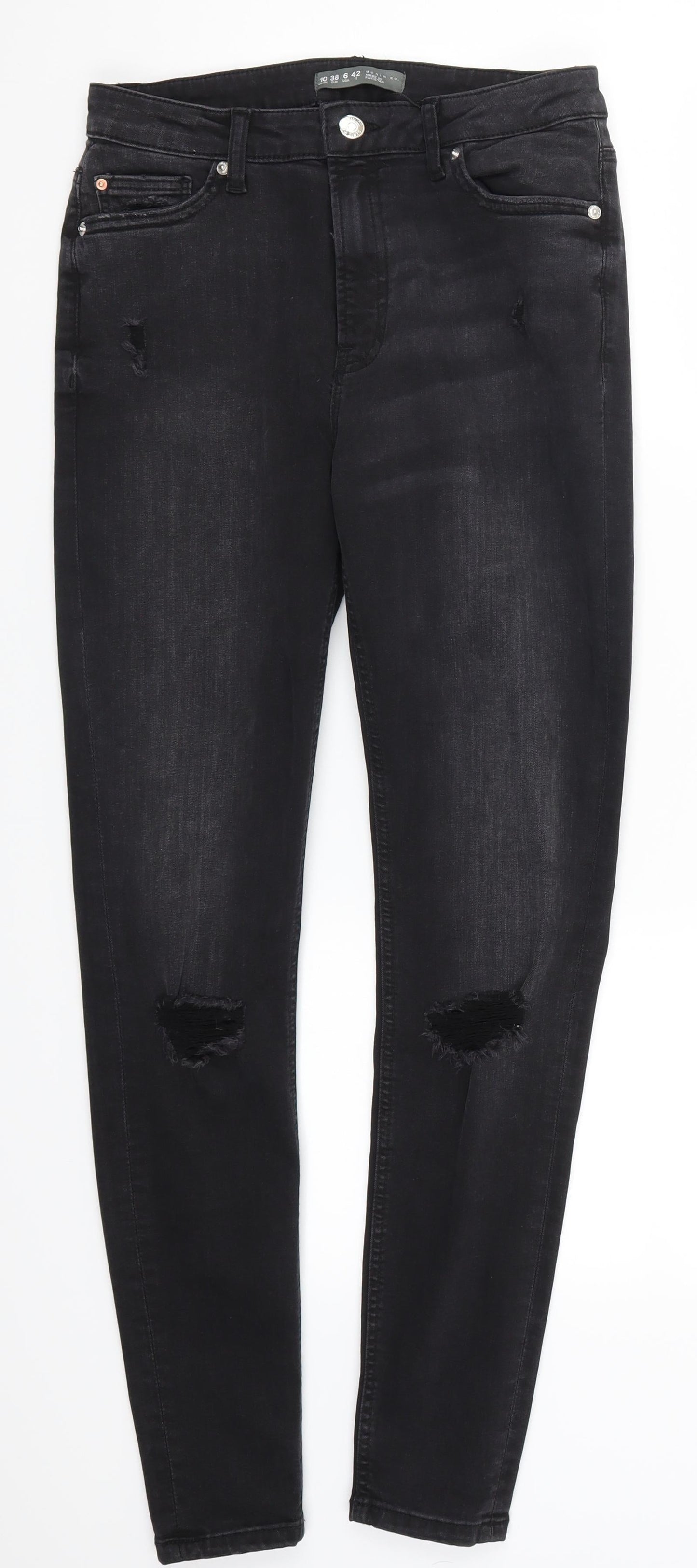 Denim Co Womens Black  Denim Skinny Jeans Size 10 L27 in