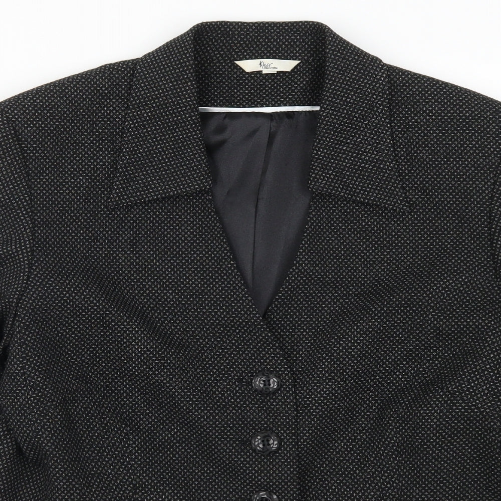 Klass Womens Grey  Rayon Jacket Suit Jacket Size 14