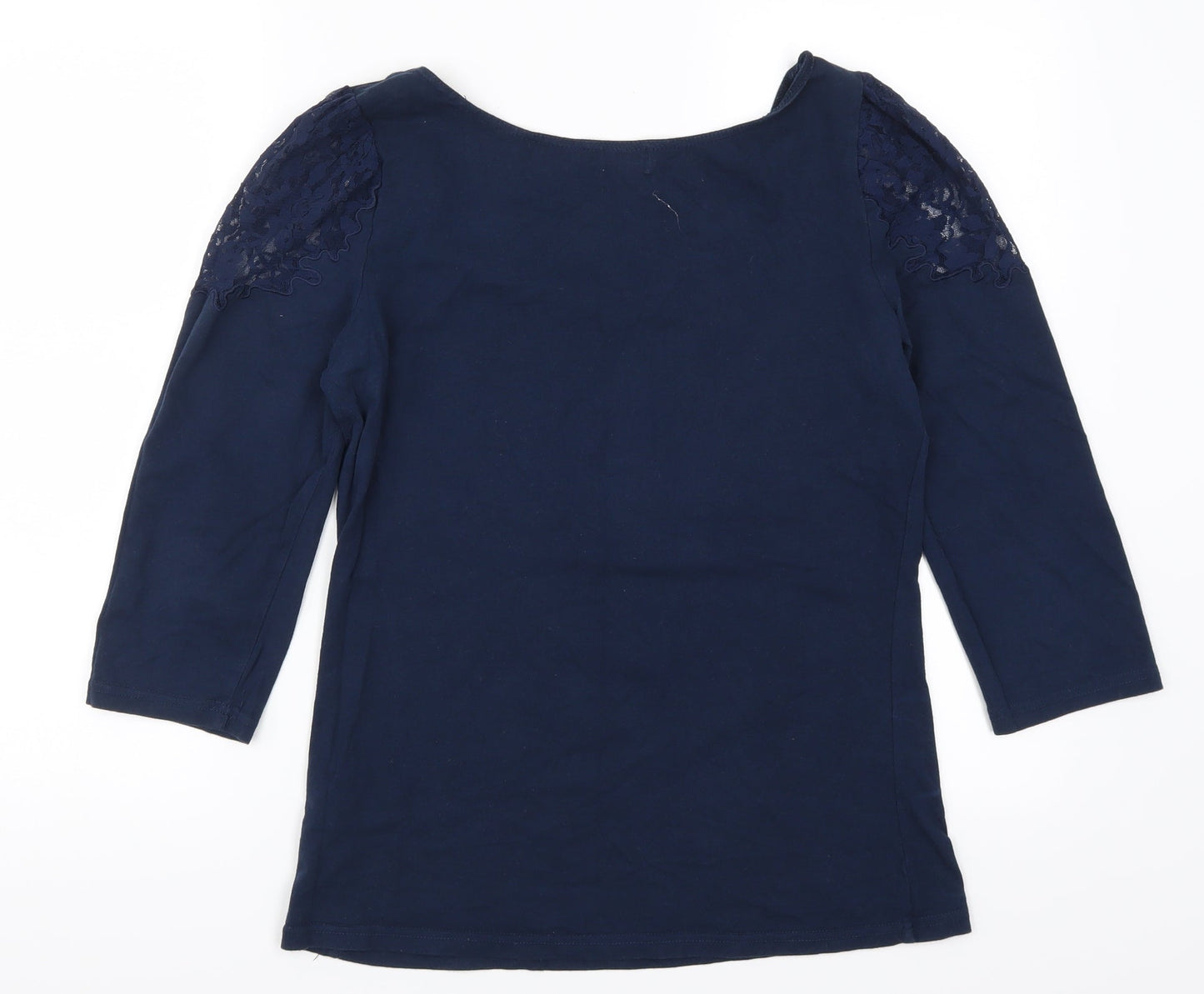 Womens UK Size L H&M Blue Basic T-Shirt