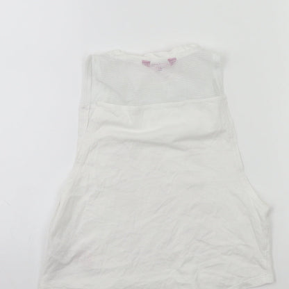 Pineapple Girls White   Basic Tank Size 5-6 Years