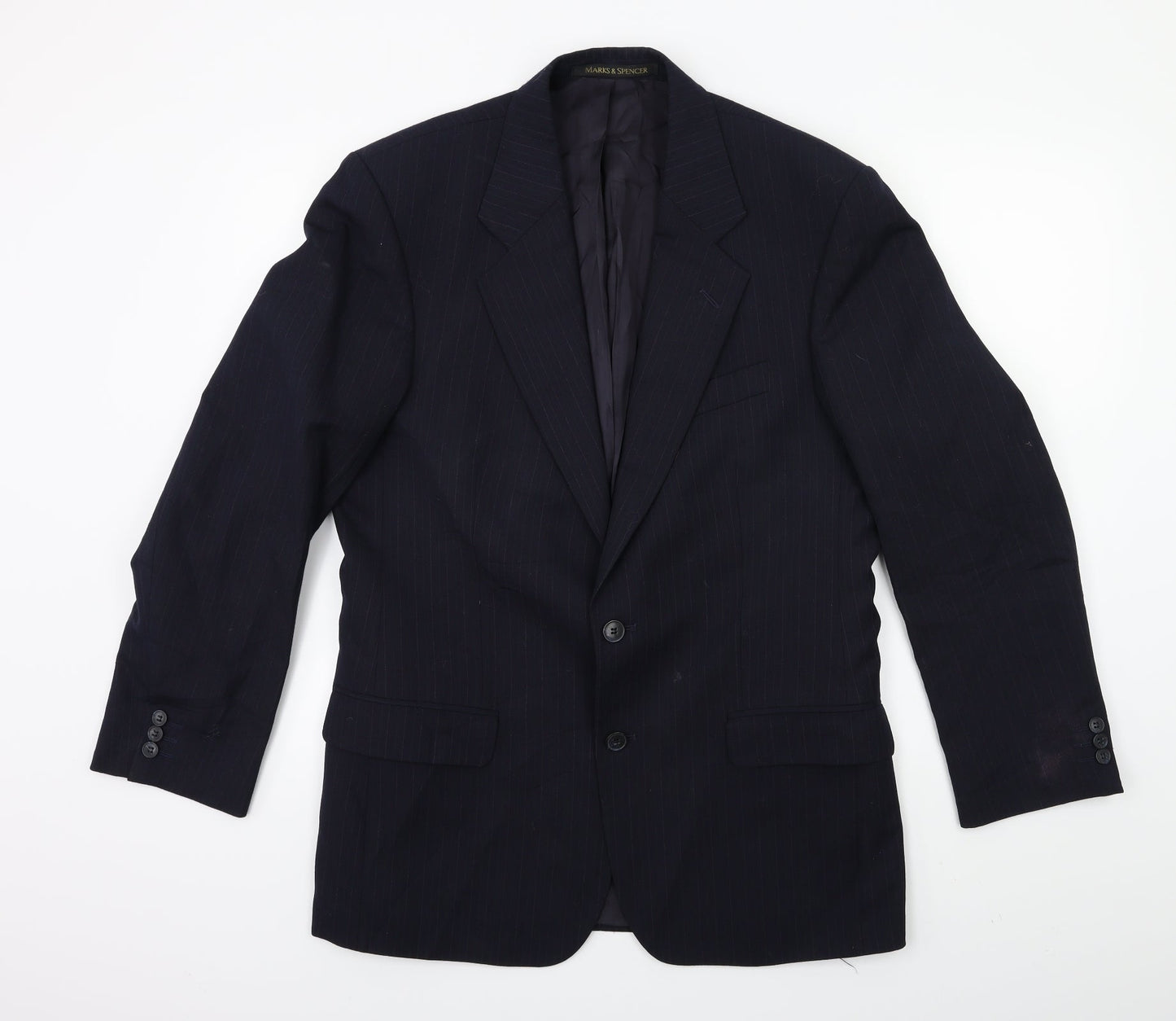 Mens UK Size 38 Marks and Spencer Regular Blue Suit Jacket