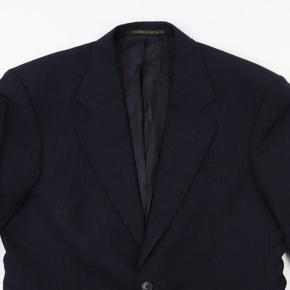 Mens UK Size 38 Marks and Spencer Regular Blue Suit Jacket