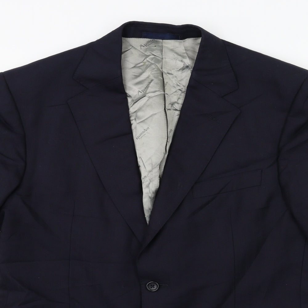 Aquascutum Mens Blue   Jacket Suit Jacket Size 42
